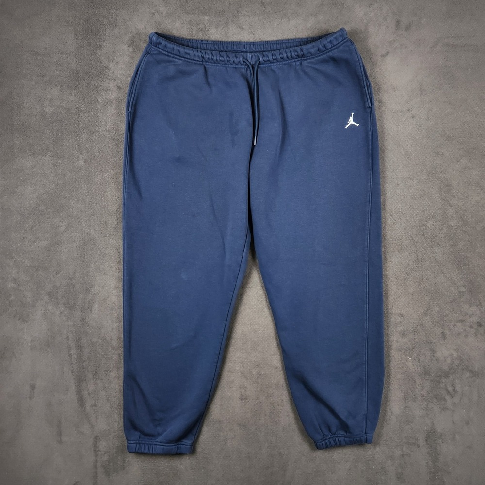 Jordan Brooklyn Fleece Pants Womens XXL Navy Blue Jumpman Joggers FV7077-410